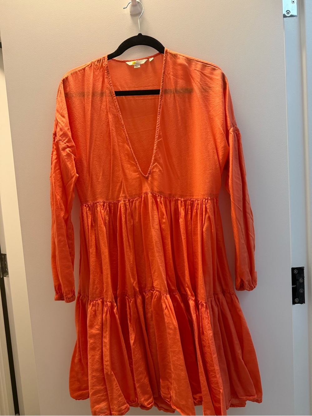 Boden Women's Orange V-Neck Mini Dress or Beach Cover-Up